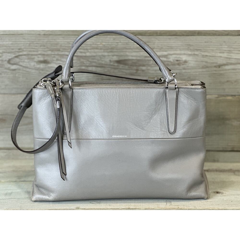COACH Borough Bag in Retro Glove Leather UE Warm Grey F30348